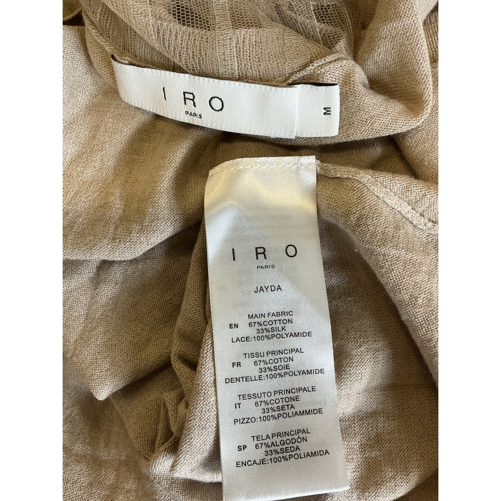Iro 'Jayda' Tan Cotton Top Size M