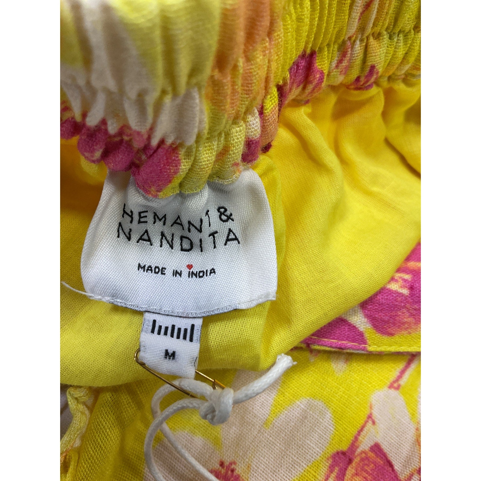 Hemant And Nandita 'Auril' Yellow Maxi Skirt Size M - NWT