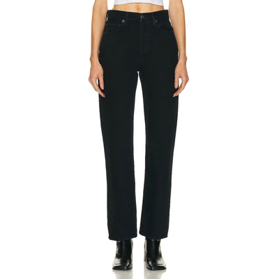 Agolde Classic Black 90s Pinch Waist High Rise Straight Denim Jeans Size 23