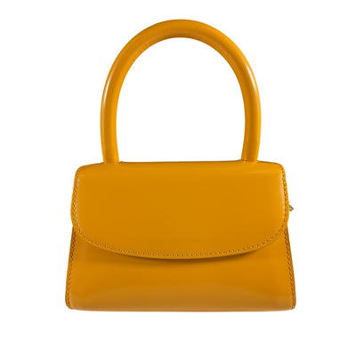 By Far Glossy Sunflower Mini Top Handle Bag