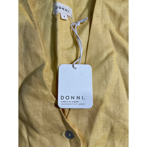 Donni. Yellow Linen Vest Size S - NWT