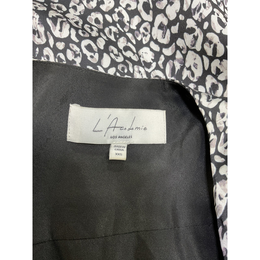 L'Academie 'The Joyce' Black Polyester Mini Dress Size XXS