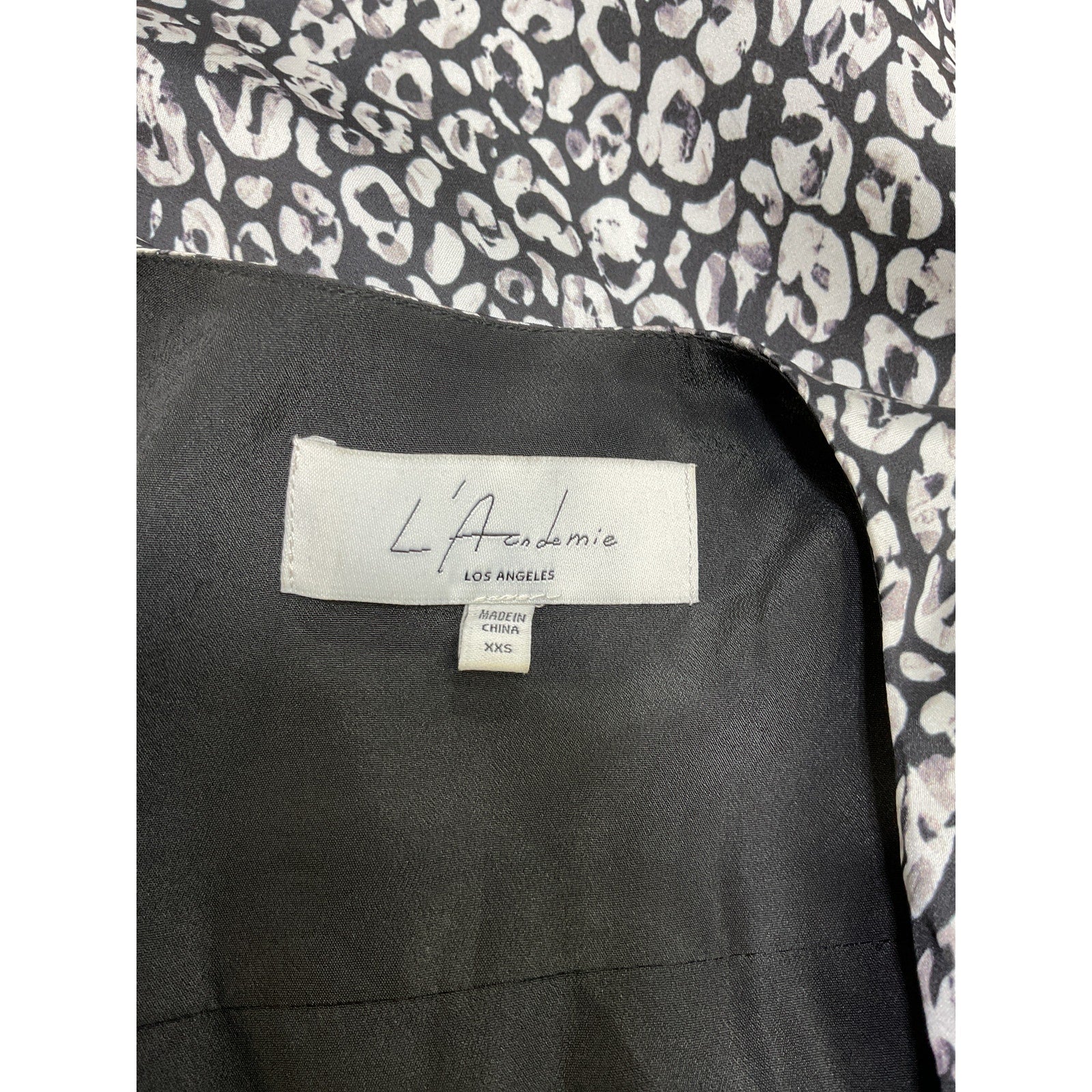 L'Academie 'The Joyce' Black Polyester Mini Dress Size XXS