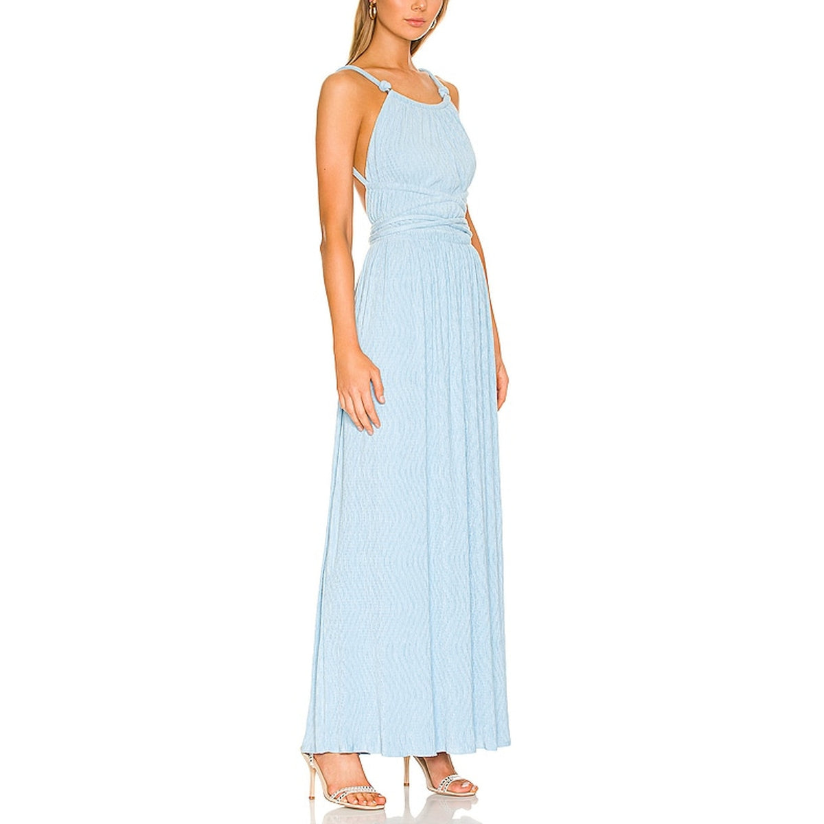 Simkhai Crinkled Horizon Lillee Open Back Maxi Size M Dress NWT