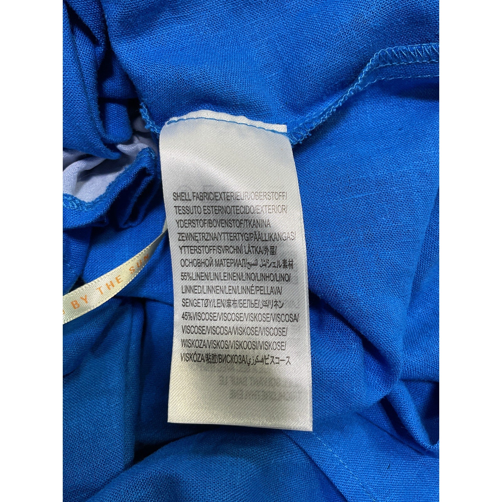 Farm Rio 'Knot' Blue Off Shouder Midi Dress Size S