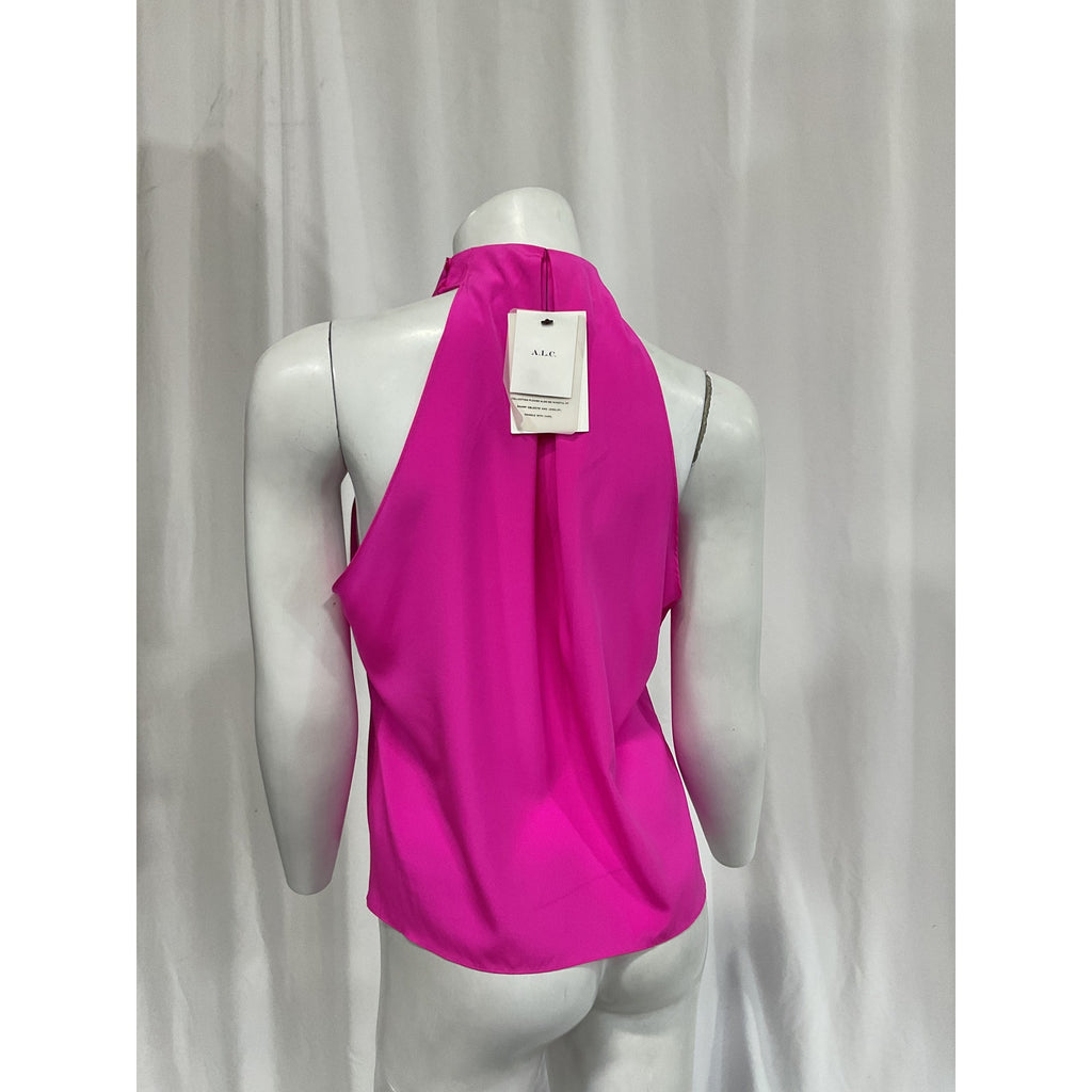 A.L.C. 'Erin' Pink Mockneck Crepe Top Size 8 - NWT