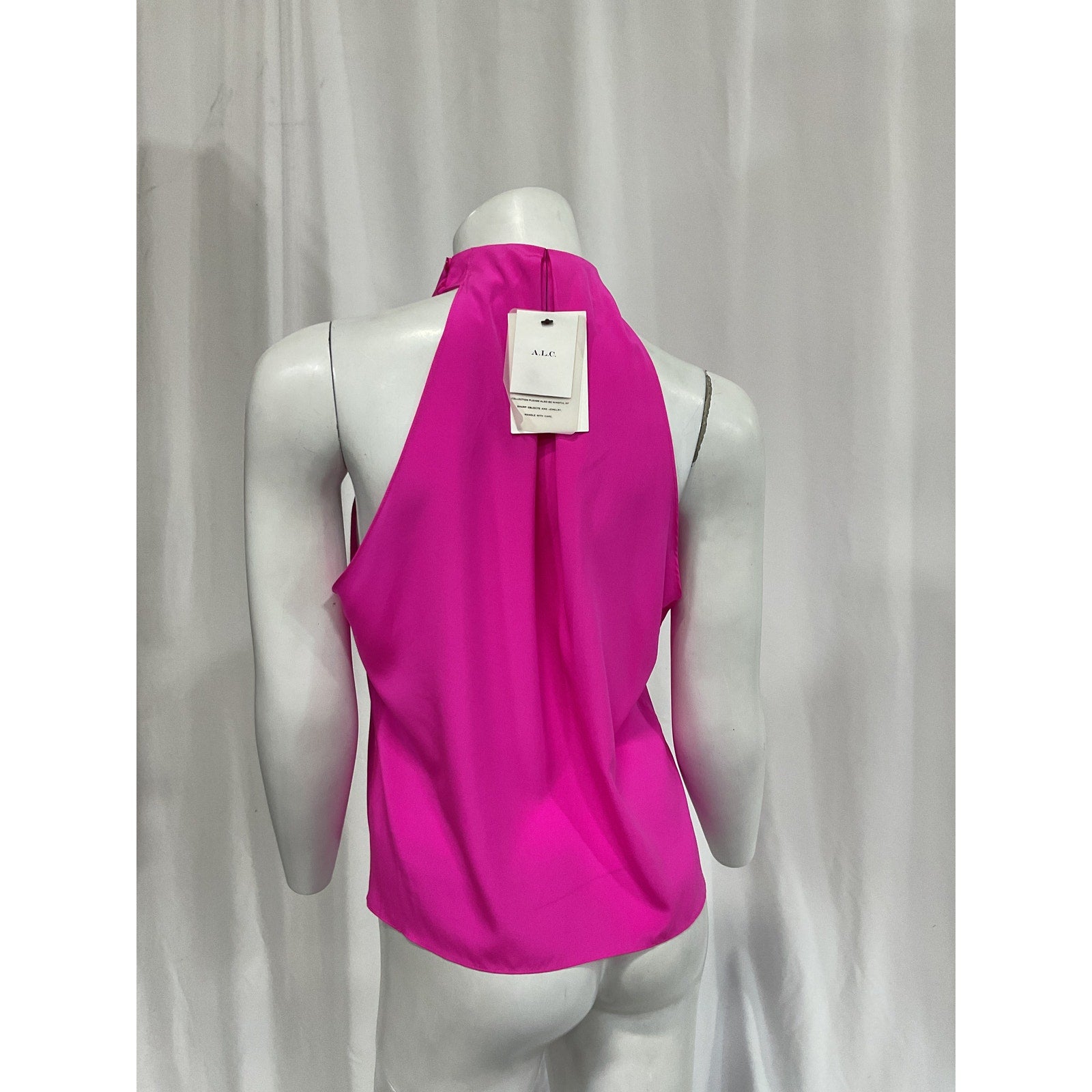 A.L.C. 'Erin' Pink Mockneck Crepe Top Size 8 - NWT