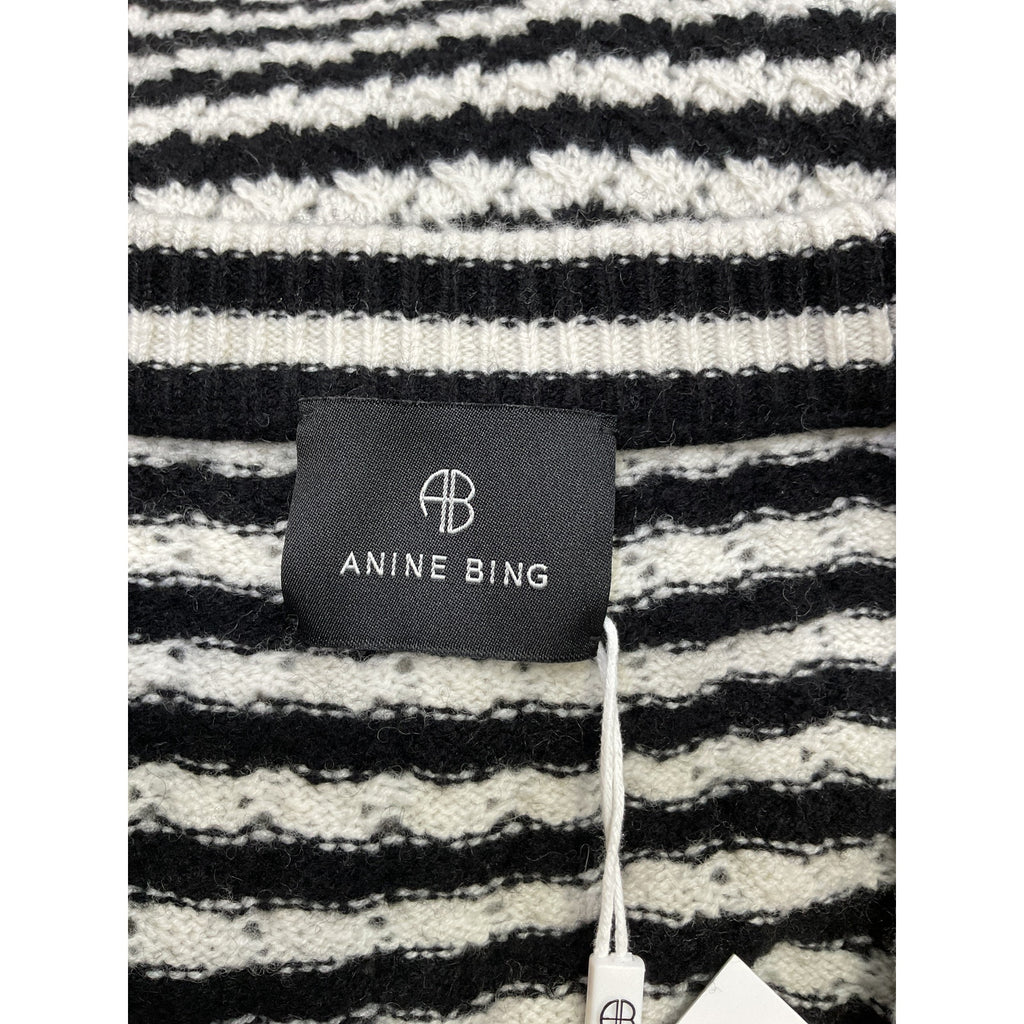 Anine Bing 'Gwen' Black Merino Wool Cardigan Size M - NWT