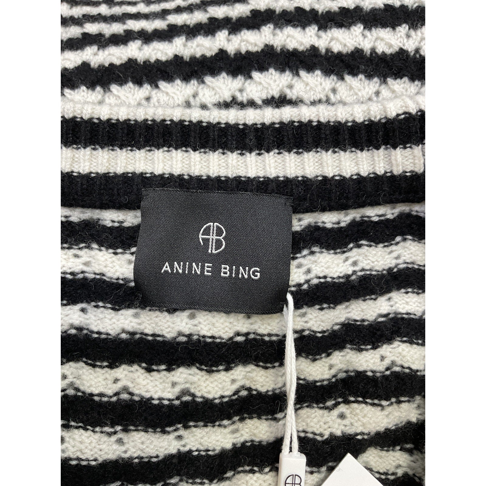 Anine Bing 'Gwen' Black Merino Wool Cardigan Size M - NWT