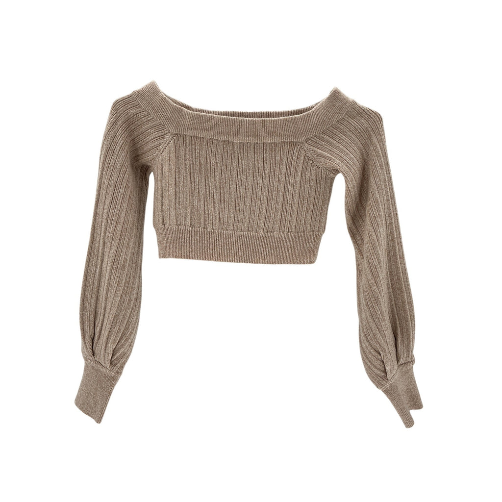 Michael Costello x Revolve 'Kalina' Tan Poly Sweater Size XXS