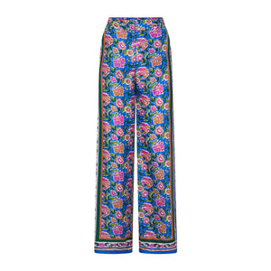 Veronica Beard 'Grigore' Blue Polyester Floral Pant Size 0