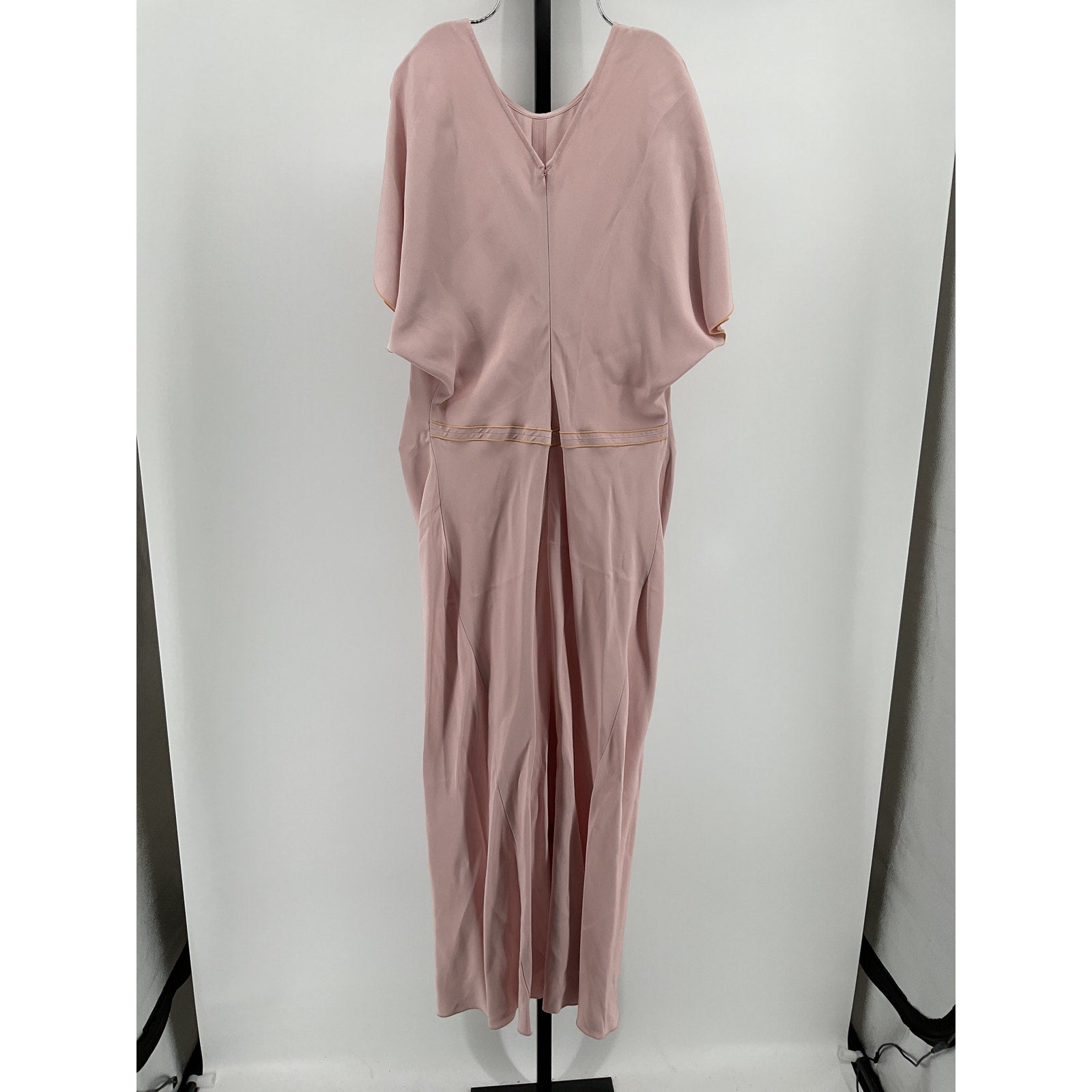 Victoria Beckham Gathered Waist Pink Viscose Midi Dress Size 10 US