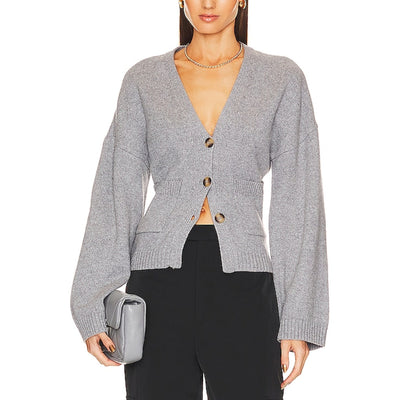 Helsa 'Sanna' Grey Polyamide Cardigan Size L