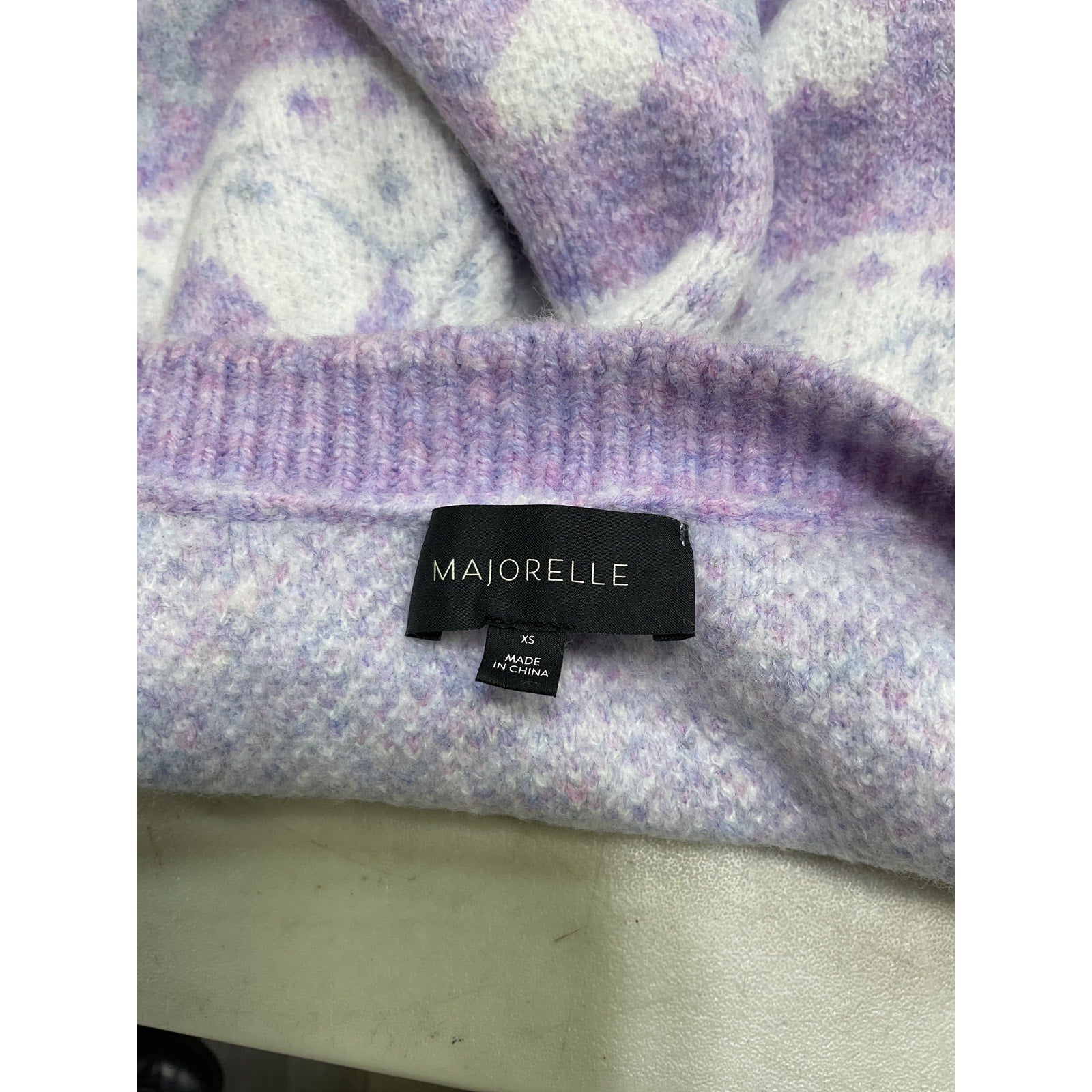 Majorelle 'Marnie' White Fair Isle Cardigan Size XS