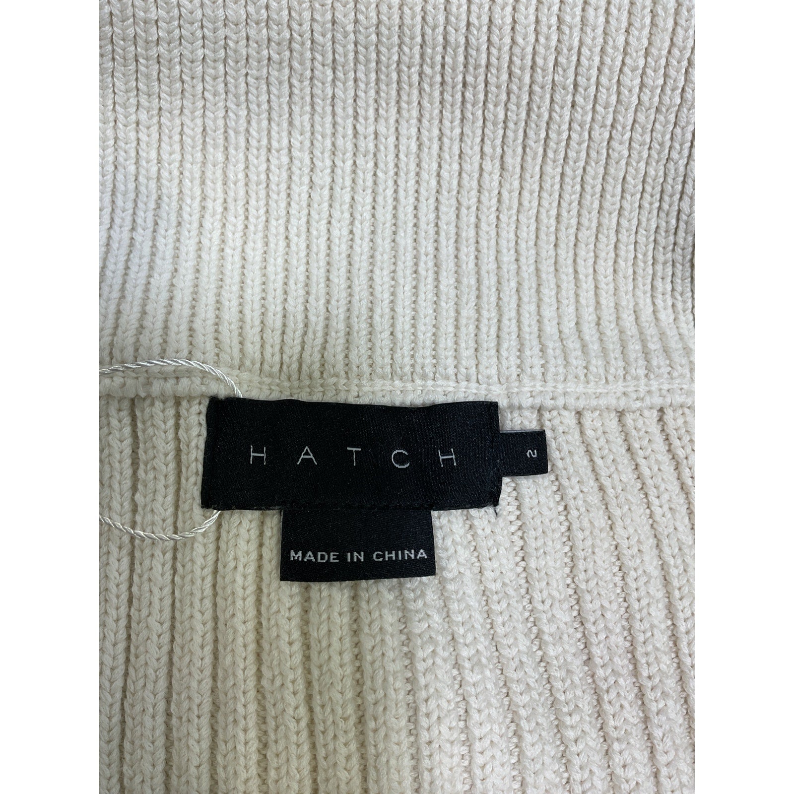 Hatch 'The Delphine' Cream Cotton Pointelle Skirt Size 2