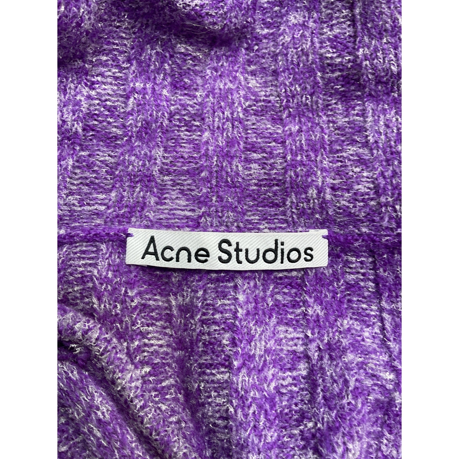 Acne Studios V-Neck Purple Wool Polo Sweater Size M