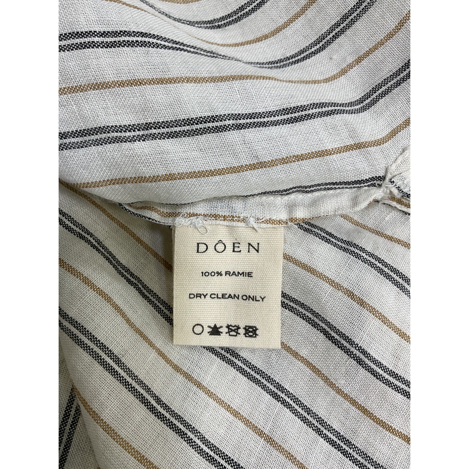 D�en 'Hava' White Ramie Top Size S