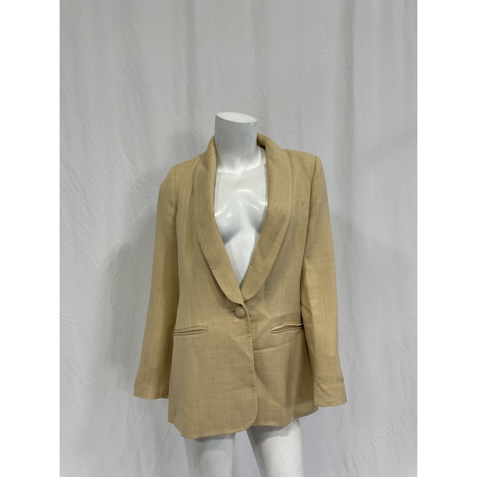 S�zane 'Gina' Beige Viscose Jacket Size 36