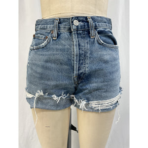 Agolde 'Parker' Blue Long With Cuff Denim Jean Size 25