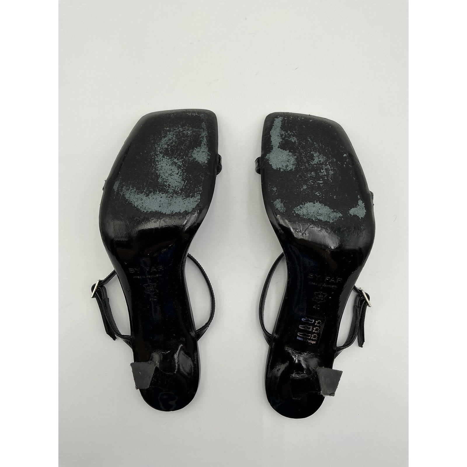 By Far 'Flick' Black Leather Heel Size 40