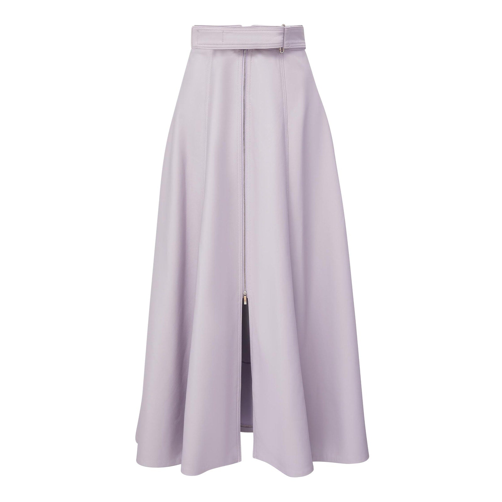 Brandon Maxwell Purple Leather Skirt Size 2