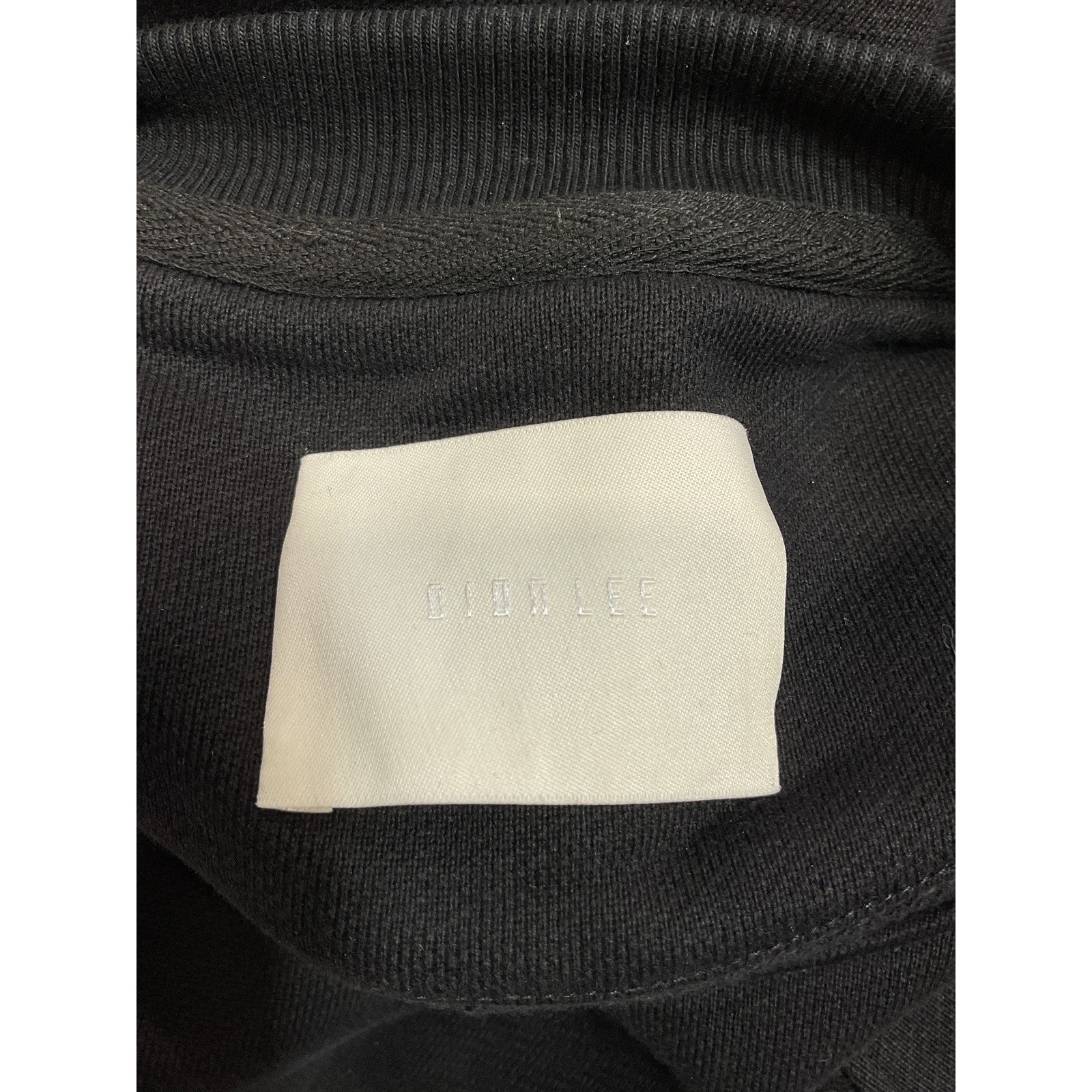 Dion Lee Garter Detail Black Crewneck Sweatshirt Size 2