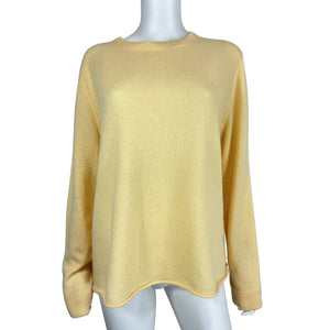 Reformation Cashmere Yellow Boyfriend Sweater Size M