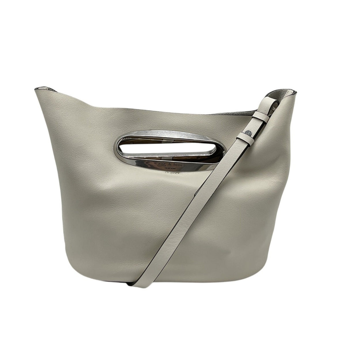Rag & Bone Sleek White Belize Clutch