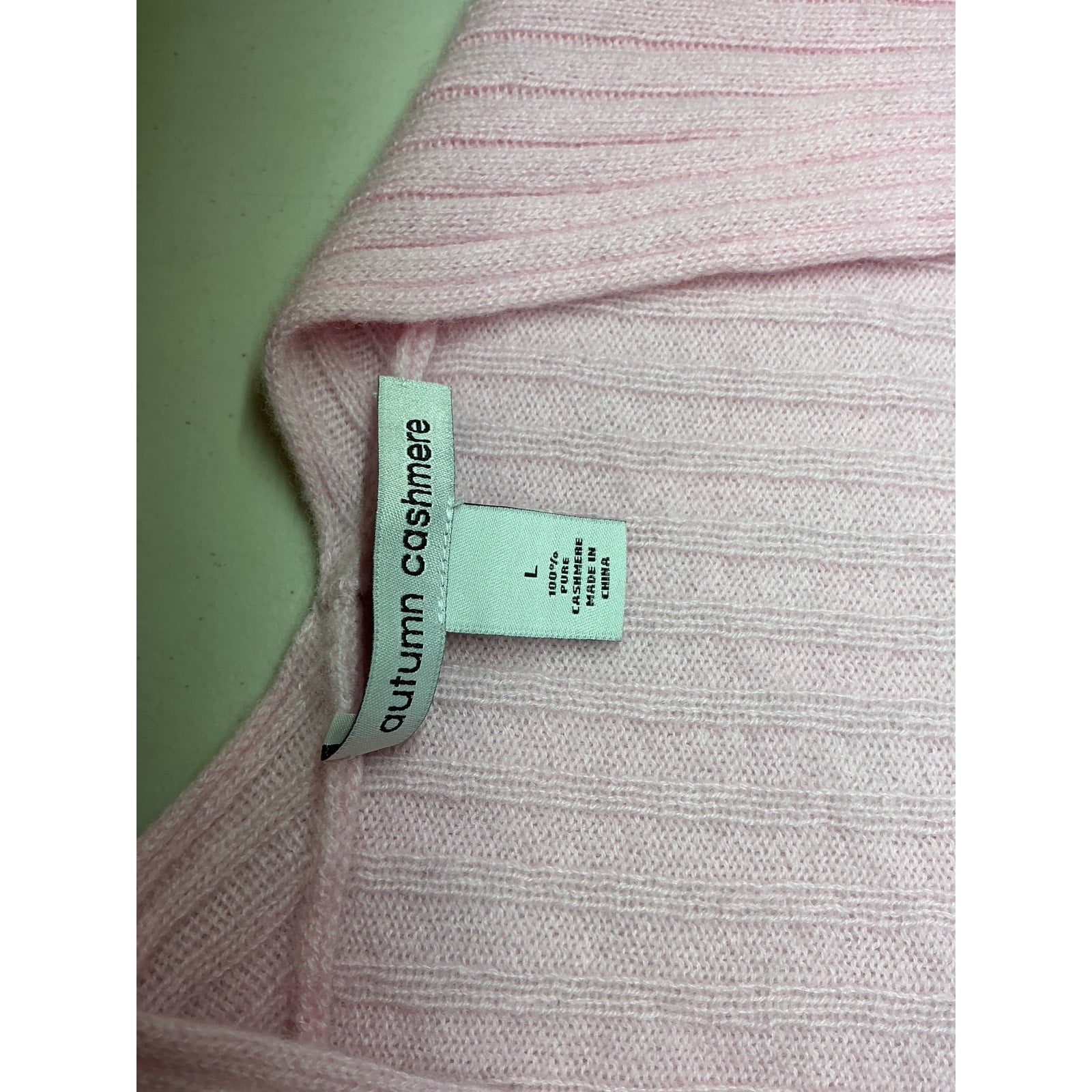 Autumn Cashmere x Revolve Pink Cashmere Tie Front Rib Cardigan Size L
