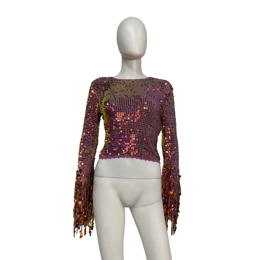 Retrofete 'Miriam' Purple Viscose Top Size XS / S