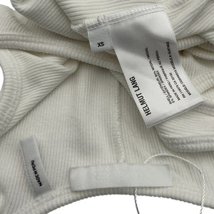 Helmut Lang Ribbed White Strap Tank Top Size XS