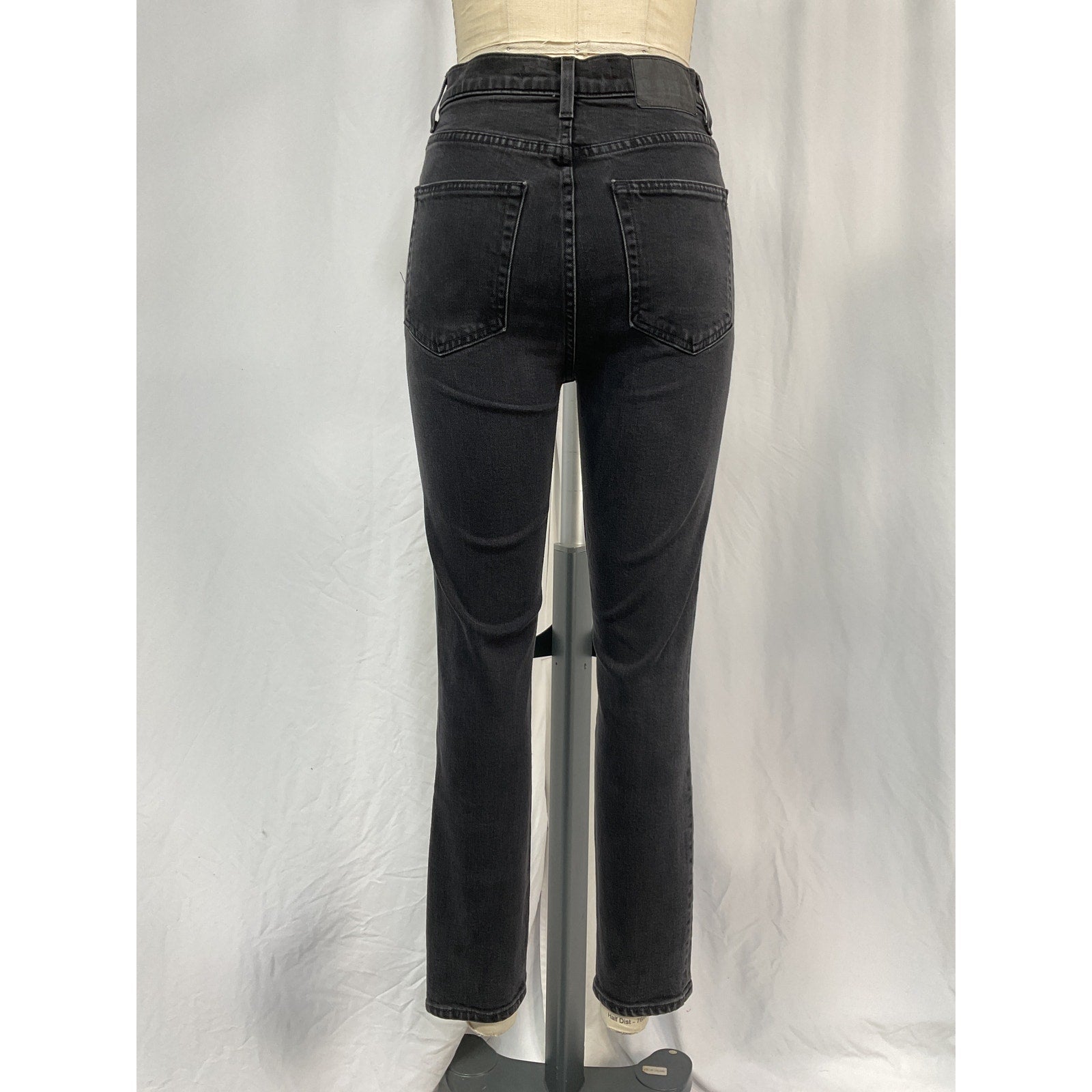 Grlfrnd 'Piper' Black Cotton Super High Rise Stretch Slim Denim Jean Size 26