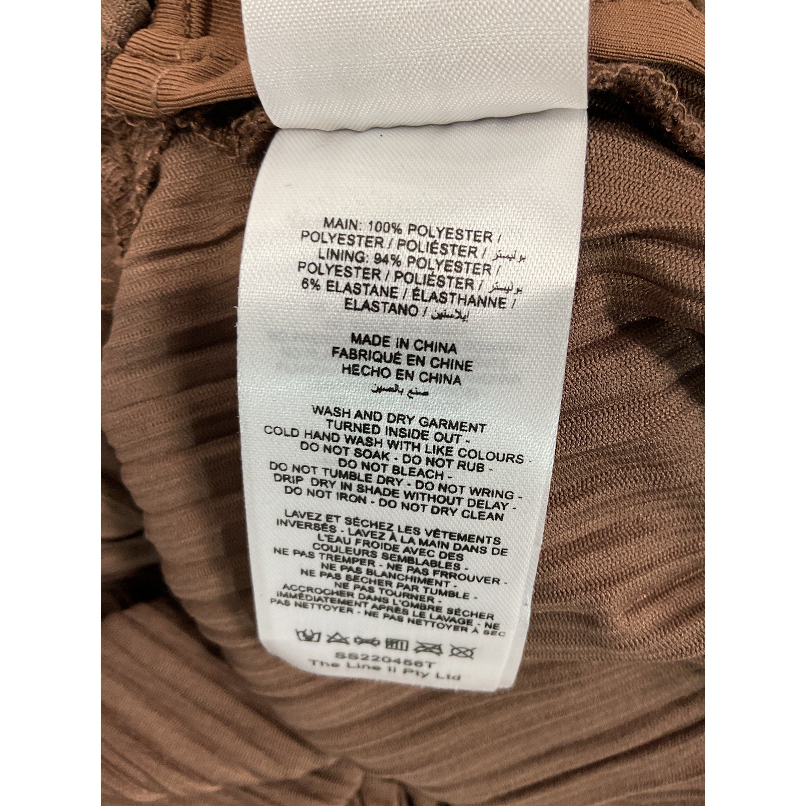 Significant Other 'Adeline' Brown Plisse Top Size 2