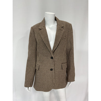 Astr The Label 'Rachel' Brown Padded Shoulder Blazer Size S