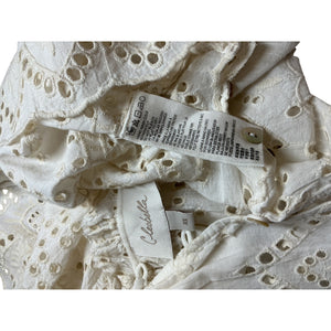 Cleobella Embroidered Ivory Alicia Blouse Size XS