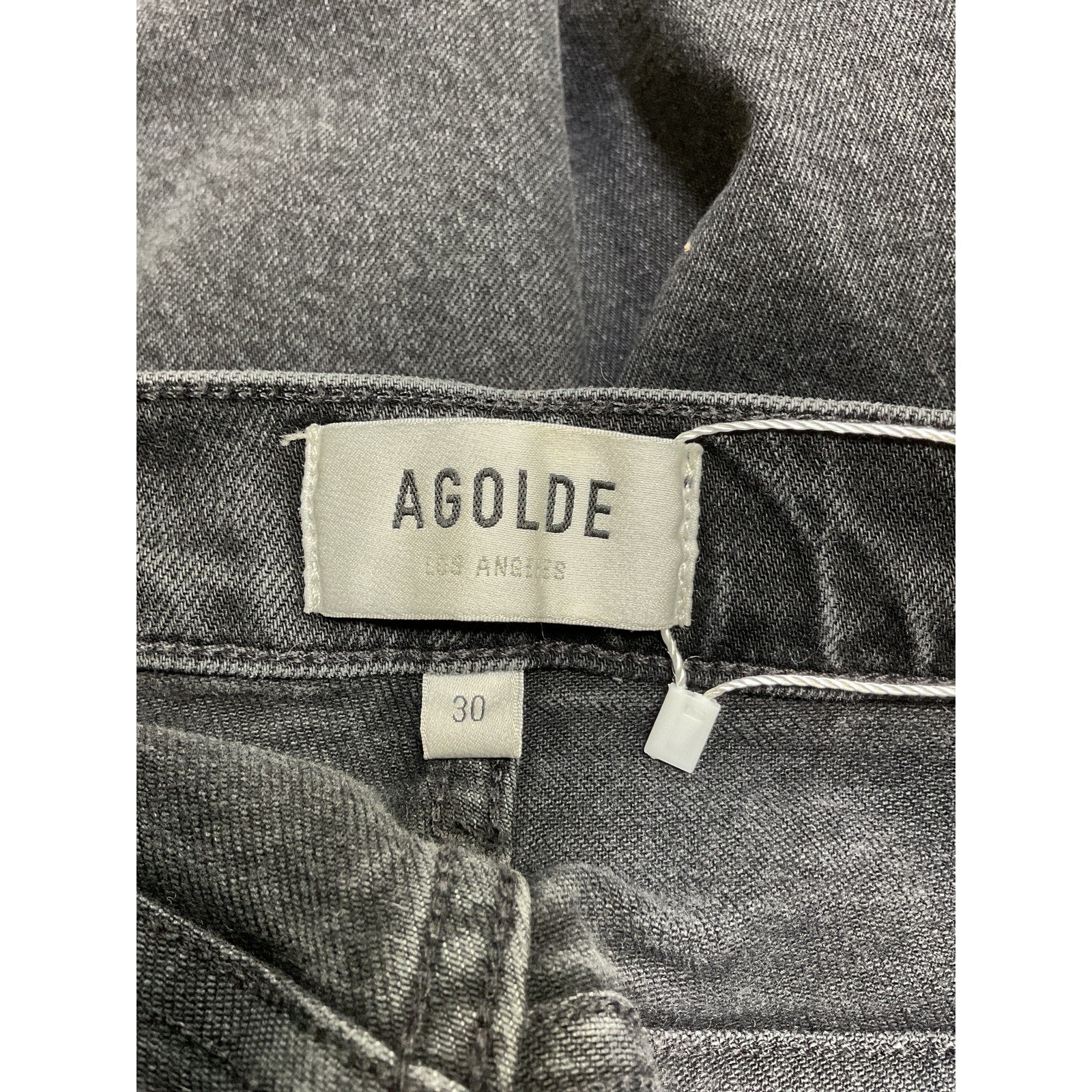 Agolde Pinch Waist High Rise Black Cotton Kick Flare Denim Jean Size 30