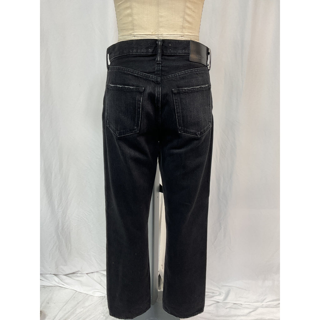 Moussy 'Murrieta' Black Cotton Wide Straight Leg Denim Jean Size 26