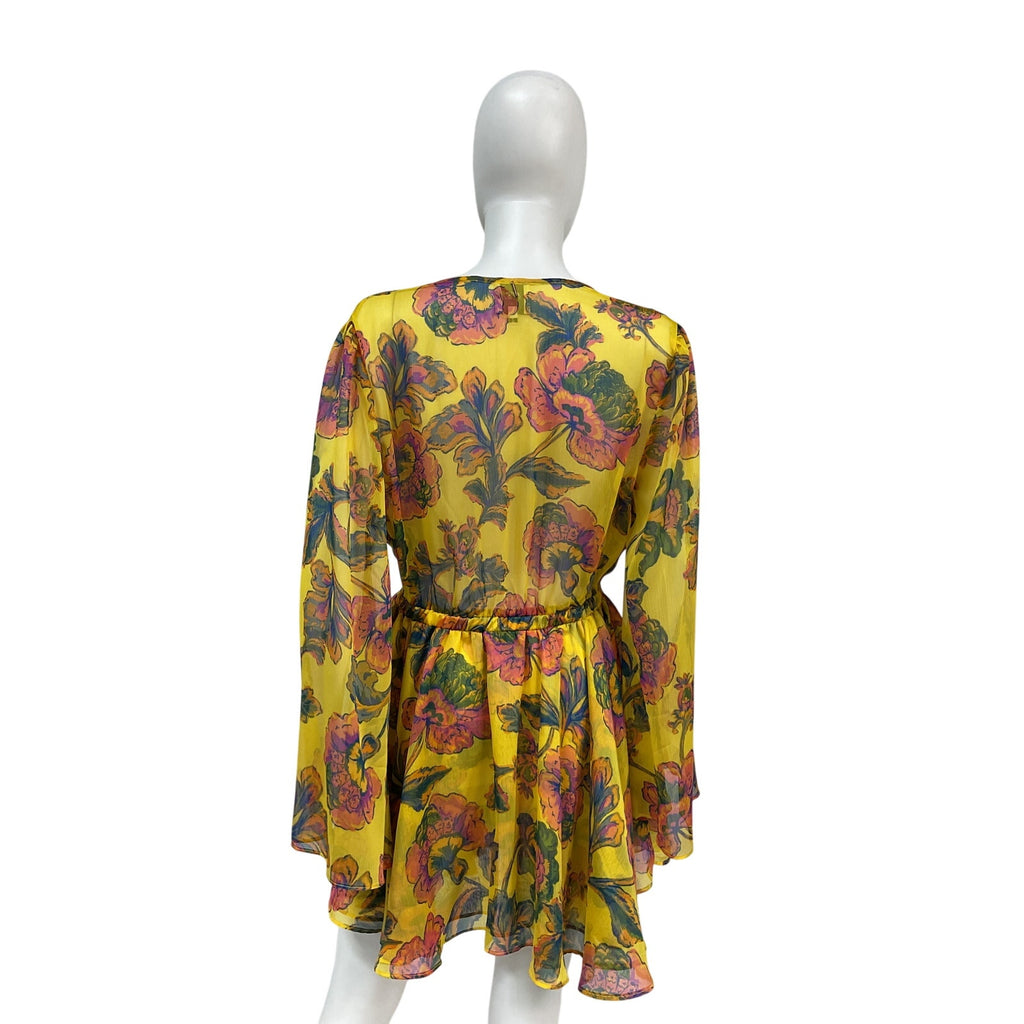 Misa Los Angeles 'Kaia' Yellow Polyester Dress Size L