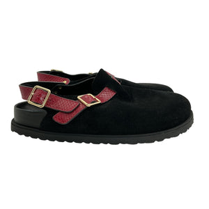 Birkenstock Suede Black Tokio Cazador Mules Size 40