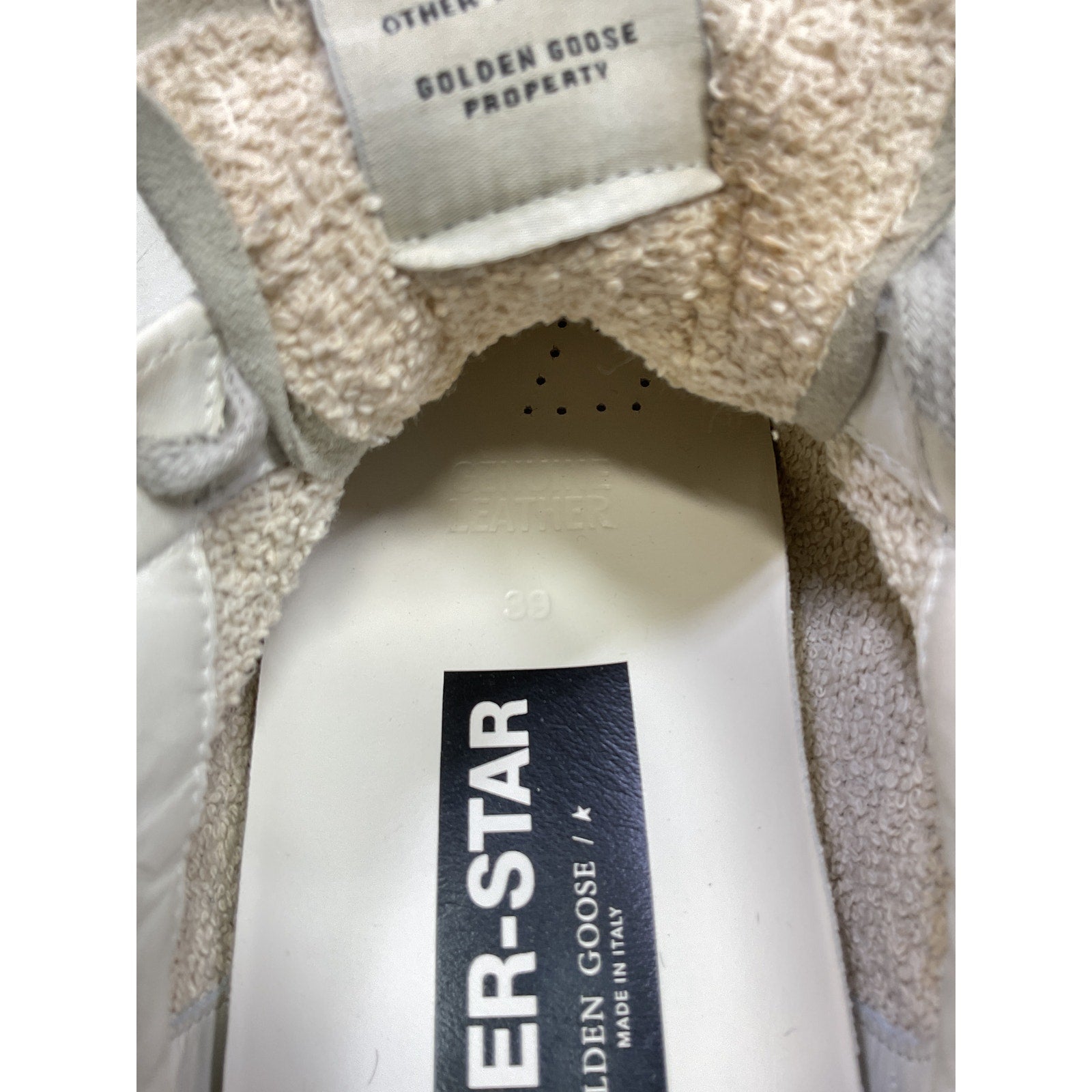 Golden Goose Black Leather Superstar Sneaker Size 9