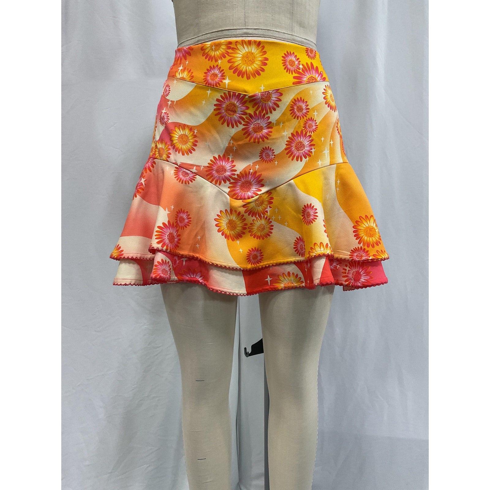 Agua Bendita x Revolve 'Nixi' Yellow Mini Skirt Size XL - NWT