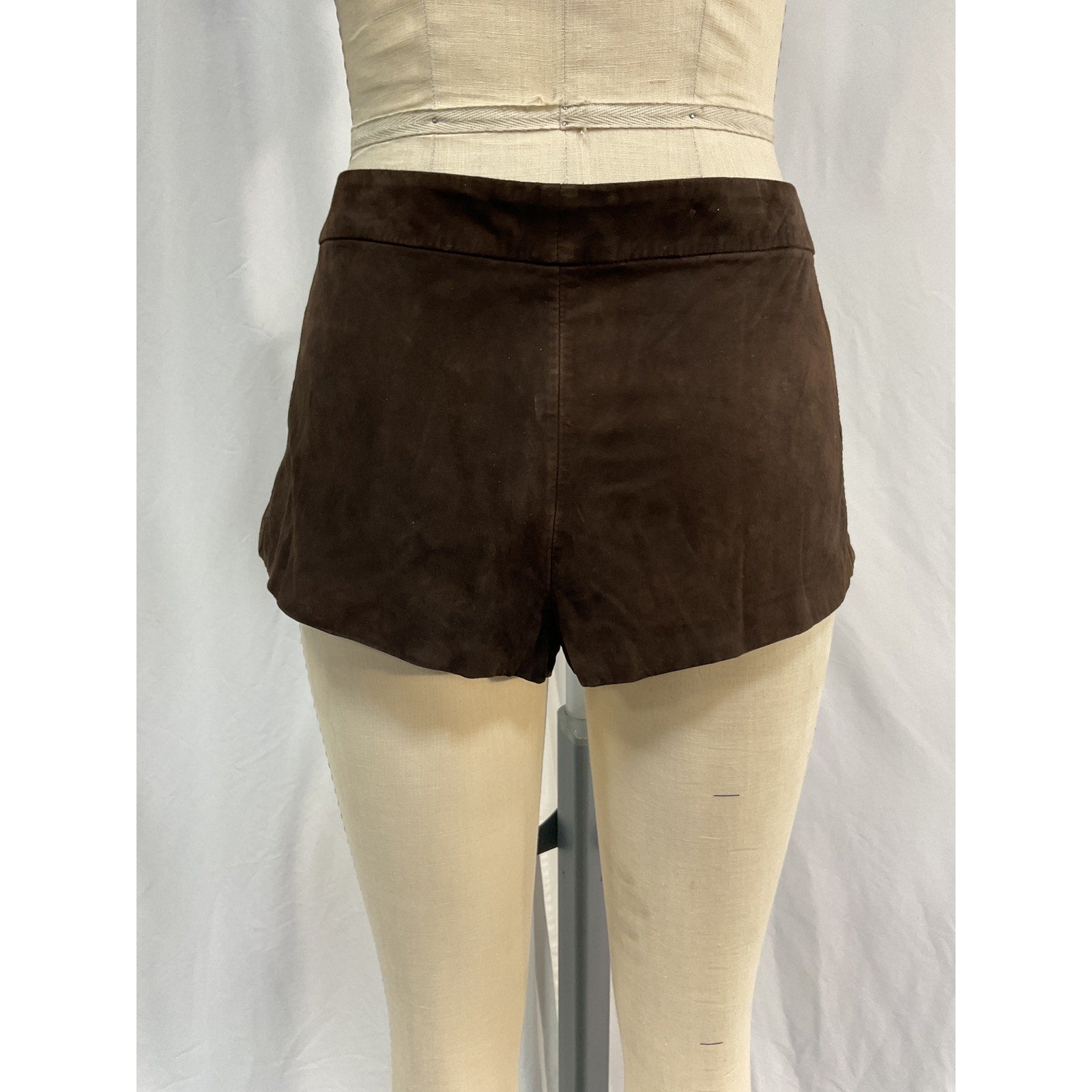 Lamarque x Revolve 'Winona' Brown Goat Suede Suede Short Size L