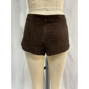 Lamarque x Revolve 'Winona' Brown Goat Suede Suede Short Size L