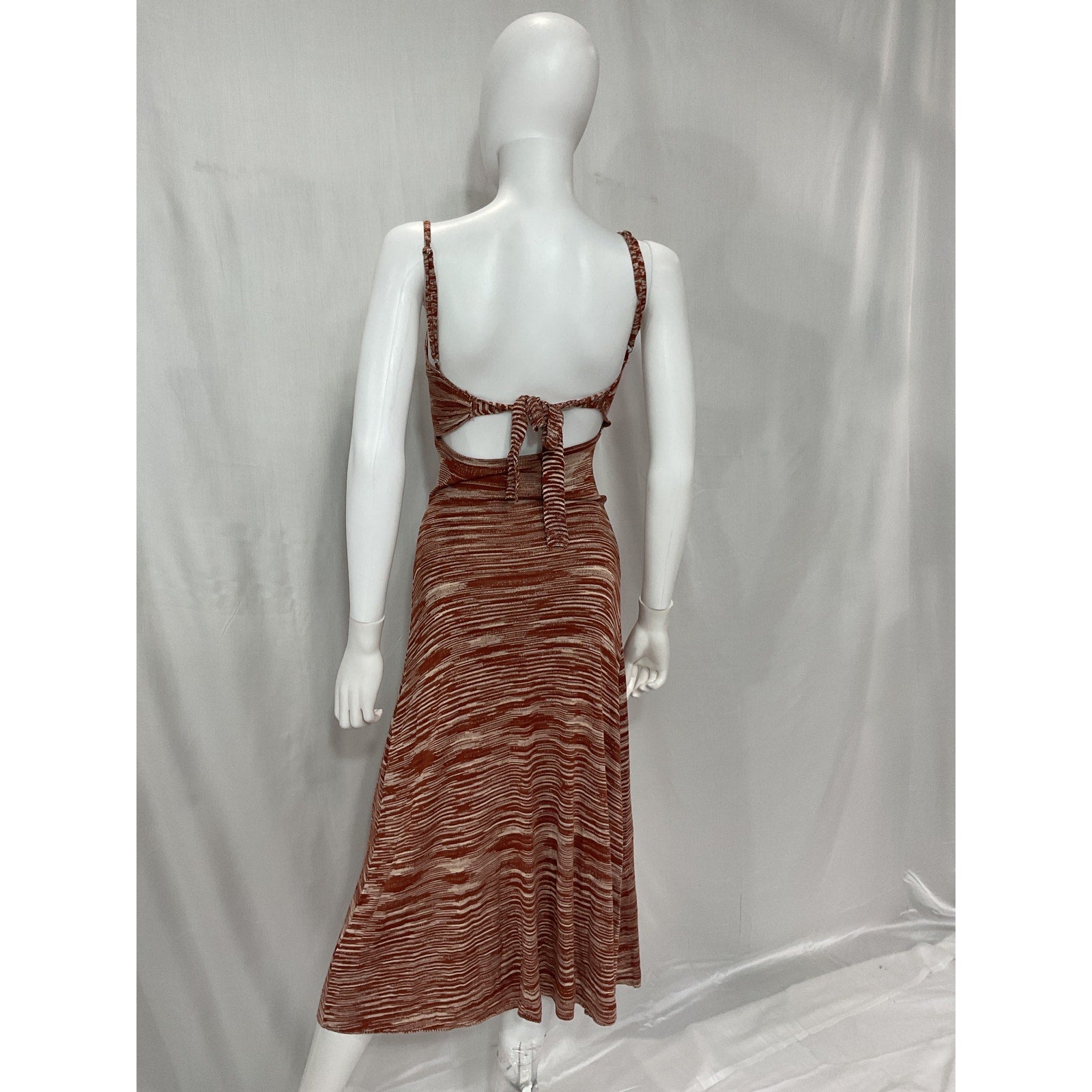For Love & Lemons 'Isabela' Brown Midi Dress Size S