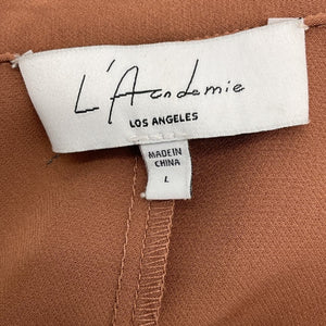 L'Academie Belted Light Brown Lilianna Romper Size L