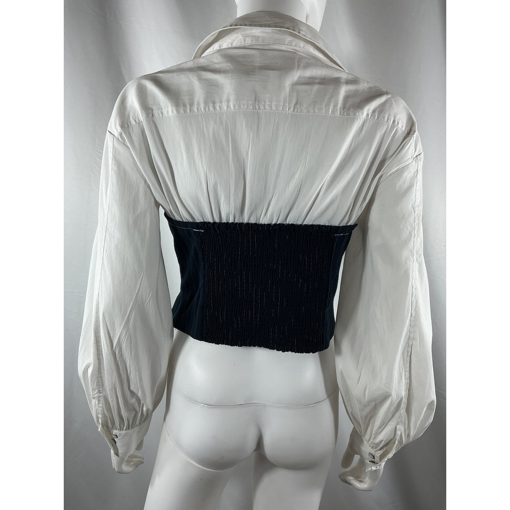 Cinq A Sept 'Levina' White Polyester Top Size M