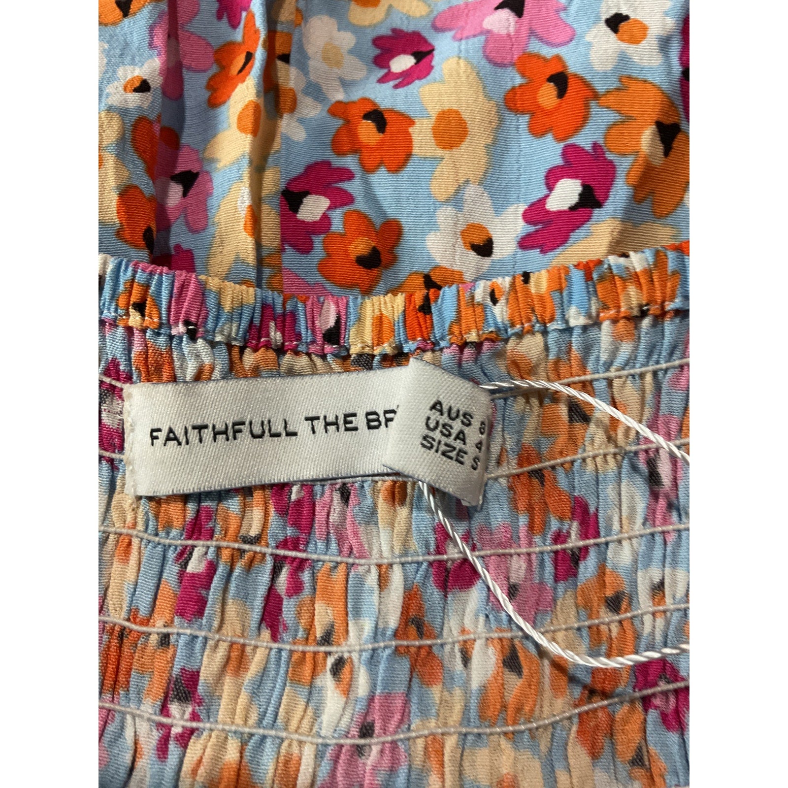 Faithfull The Brand Noemie Pink Rayon Midi Dress Size S