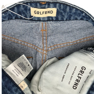 Grlfrnd Petite High Rise Bootcut Blue Melanie Denim Jeans Size 27
