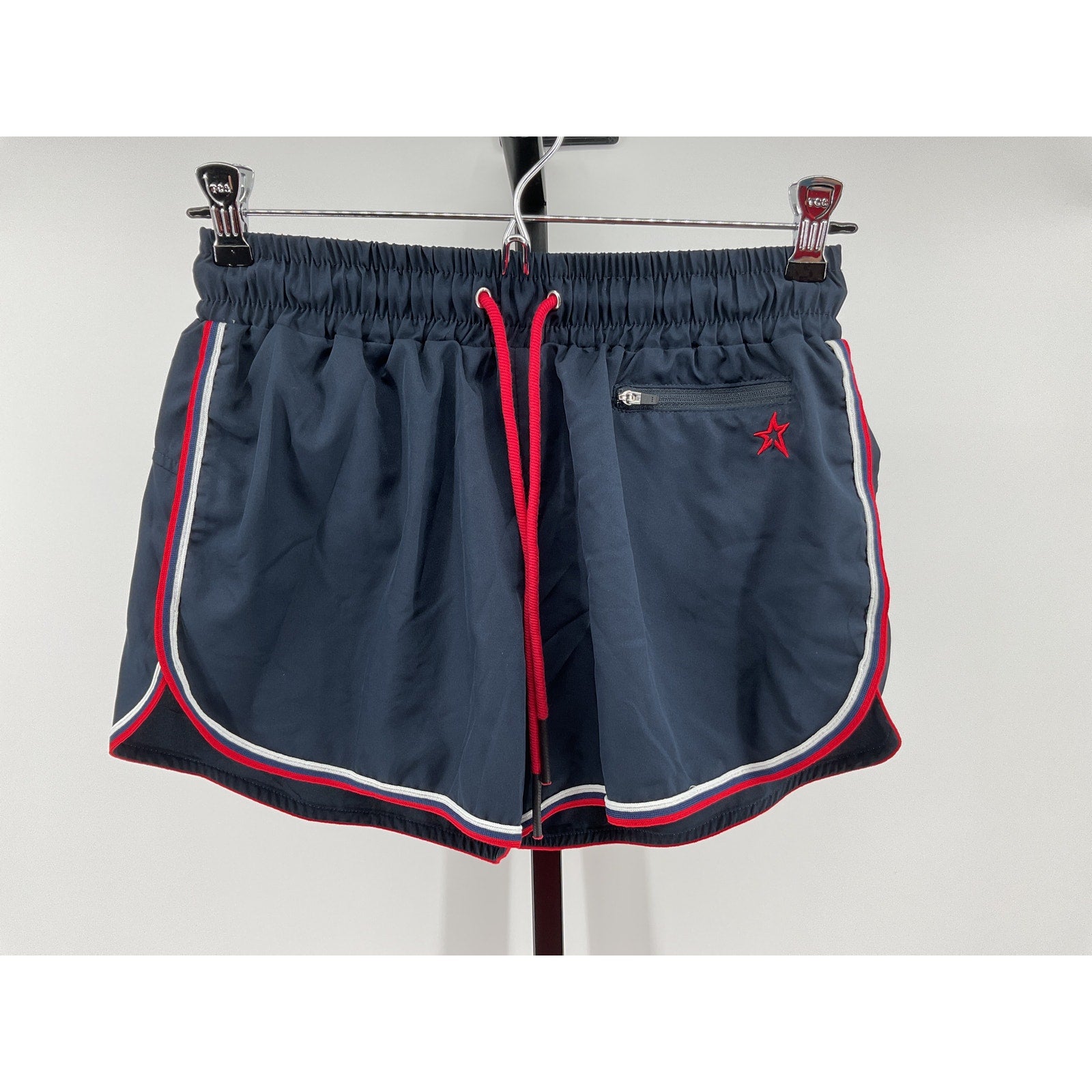 Perfect Moment Rainbow Navy Poly Shorts Size M