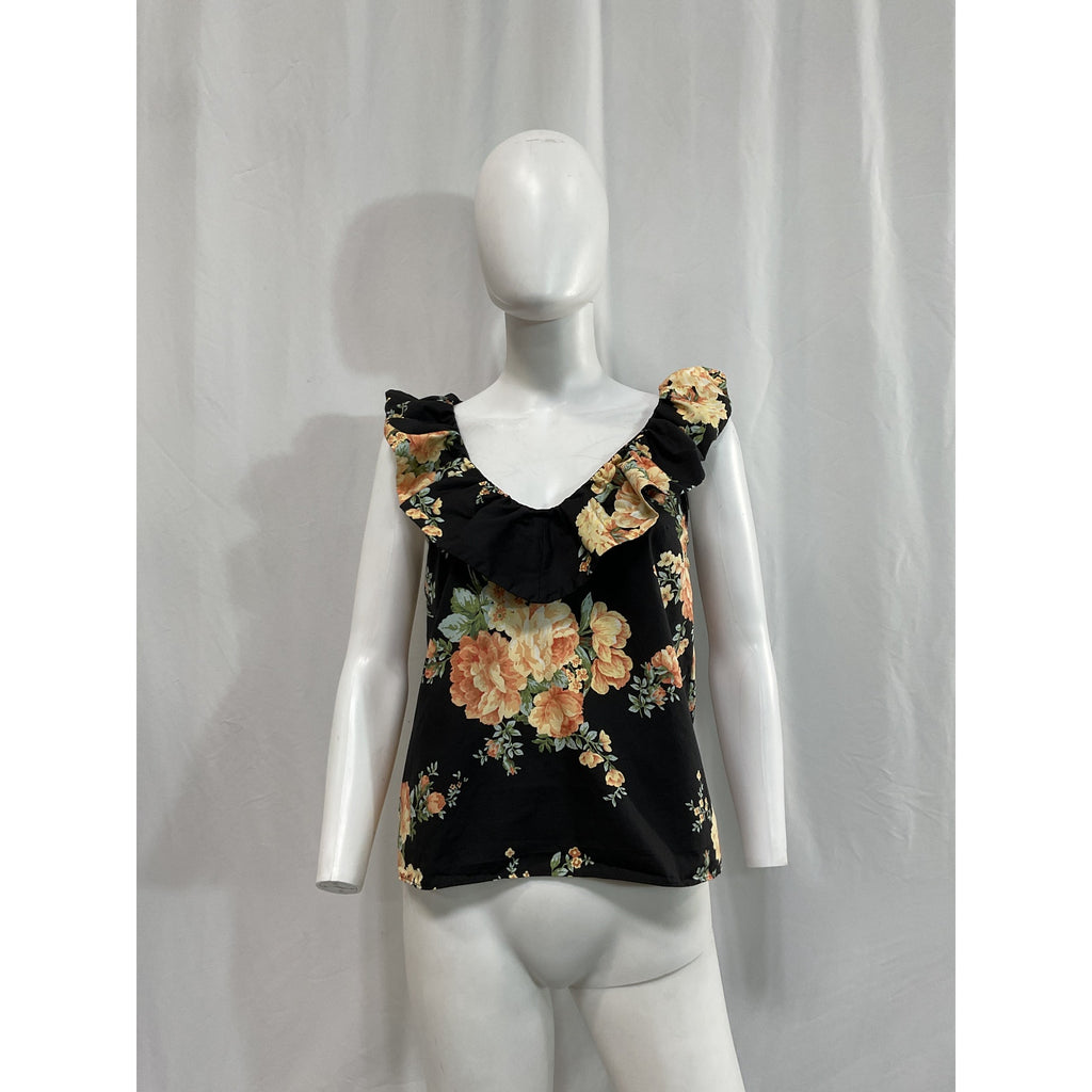 S�zane 'Gold' Black Blouse Size 34